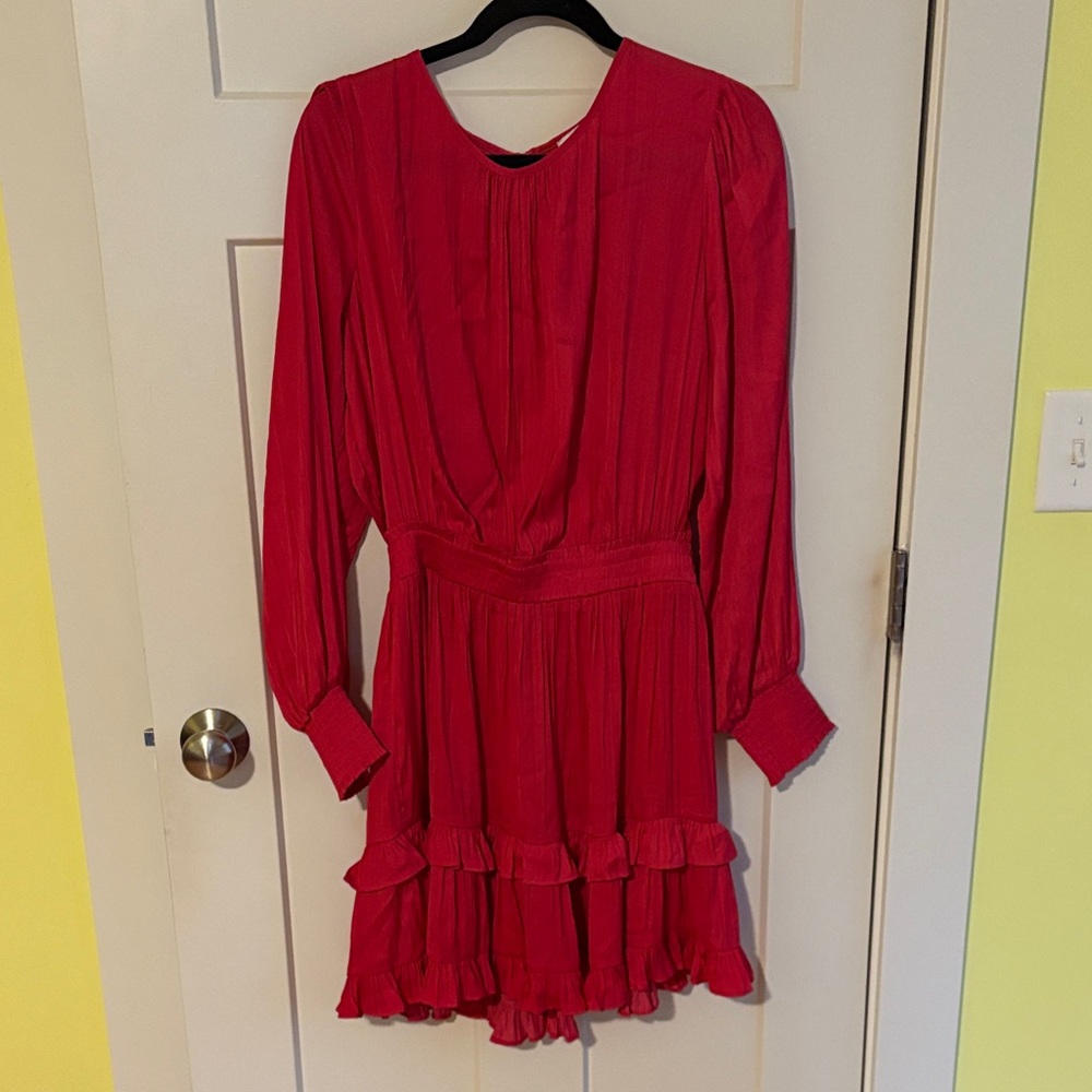 Evereve Dark Fuchsia Long Sleeve Dress